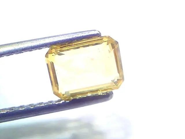 1.97 Ct GII Certified Unheated Untreated Natural Ceylon Yellow Sapphire AA