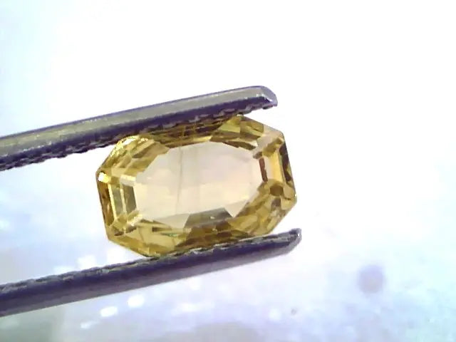 2.00 Ct Unheated Untreated Natural Ceylon Yellow Sapphire/Pukhraj