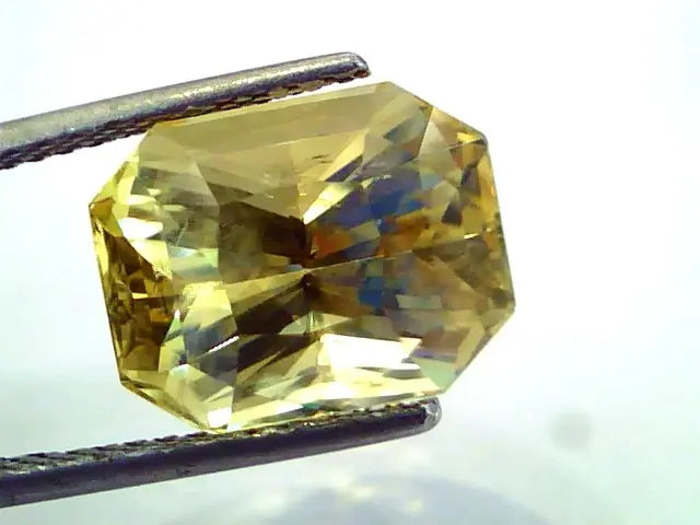 Huge 10.01 Ct Unheated Untreated Natural Ceylon Yellow Sapphire AAA