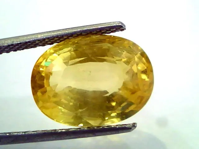 Huge 10.05 Ct Unheated Untreated Natural Ceylon Yellow Sapphire
