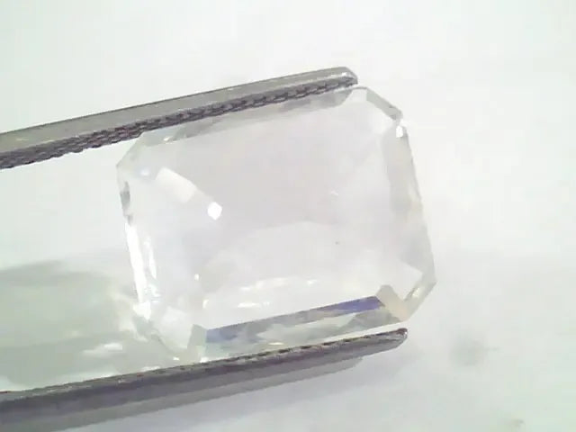Huge 10.11 Ct IGI Certified Unheated Untreated Natural Ceylon White Sapphire - Venus Gems