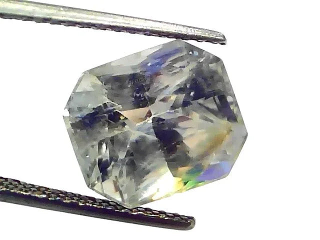 Huge 10.16 Ct GII Certified Unheated Natural Ceylon White Sapphire AAA - Venus Gems