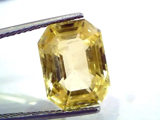 Huge 10.24 Ct Unheated Untreated Natural Ceylon Yellow Sapphire AAA