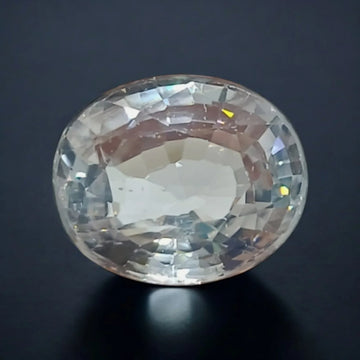 Huge 10.55 Ct 11.65 Ratti Natural White Zircon Gemstone For Venus AAAAA - Venus Gems