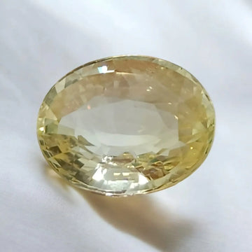 Huge 10.49 Ct Unheated Untreated Natural Ceylon Yellow Sapphire AAA - Venus Gems