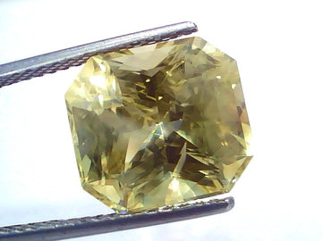 Huge 10.97 Ct IGI Certified Unheated Natural Ceylon Yellow Sapphire Pukhraj – 12 Ratti
