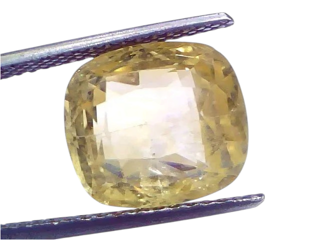 Huge 10.56 Ct IGI Certified Unheated Untreated Ceylon Yellow Sapphire - Venus Gems