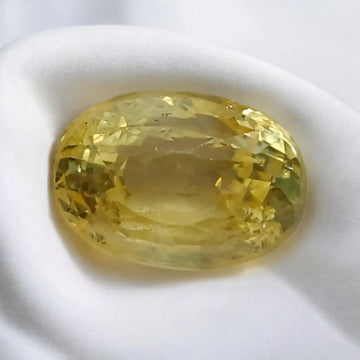 Huge 11.72 Ct Unheated Untreated Natural Ceylon Yellow Sapphire Gemstone - Venus Gems