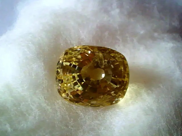 Huge 12.51 Ct Unheated Untreated Natural Ceylon Yellow Sapphire