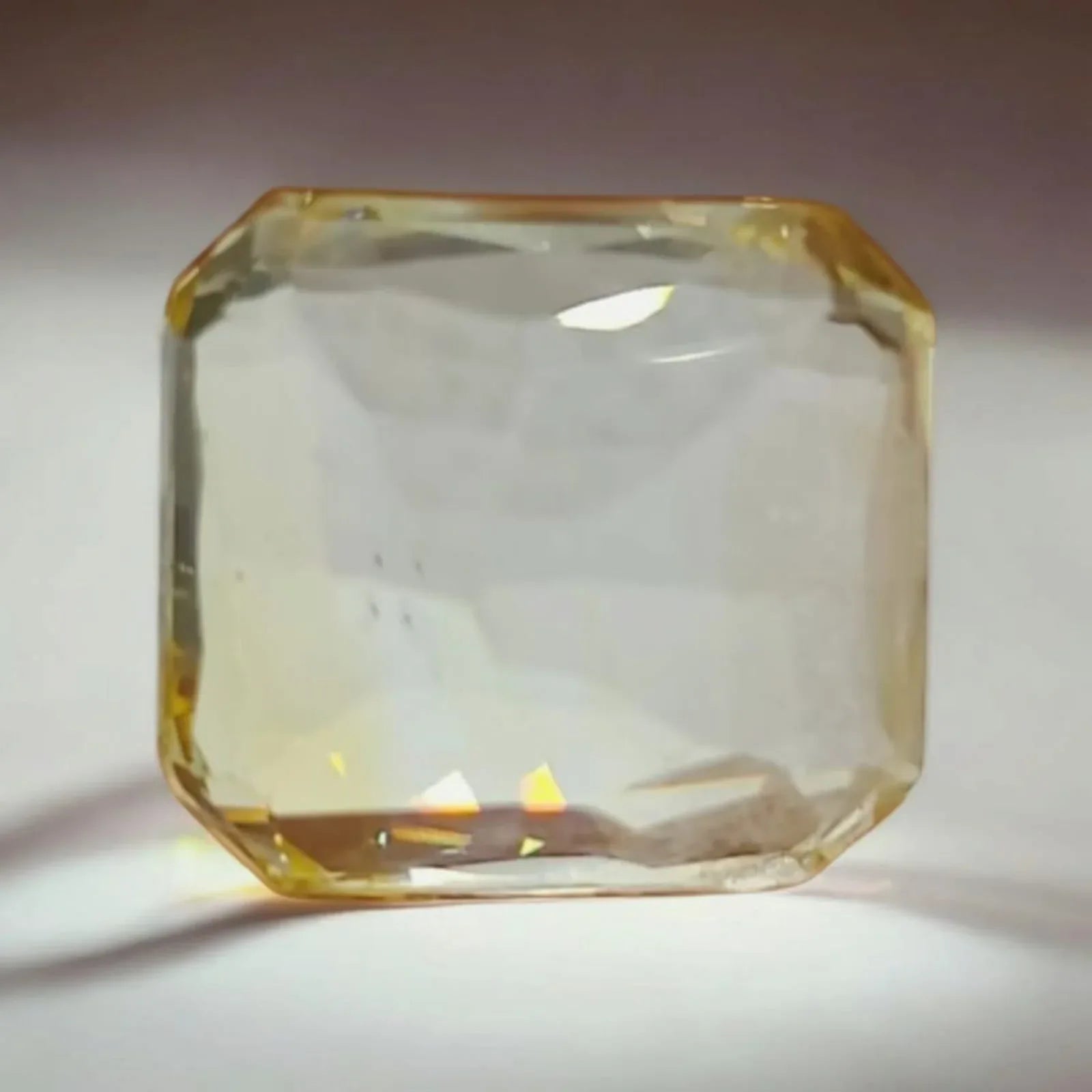 Huge 12.88 Ct IGI Certified Unheated Untreated Natural Ceylon Yellow Sapphire - Venus Gems