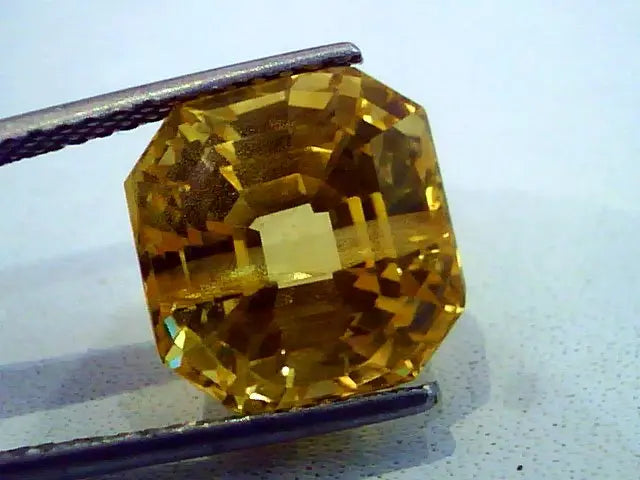 Huge 14.08 Ct Unheated Untreated Natural Ceylon Yellow Sapphire AAAAA