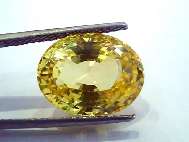 Huge 15.59 Ct Unheated Untreated Natural Ceylon Yellow Sapphire AAAAA