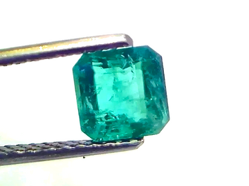 1.45 Ct Certified Untreated Natural Zambian Emerald Gemstone Panna - Venus Gems