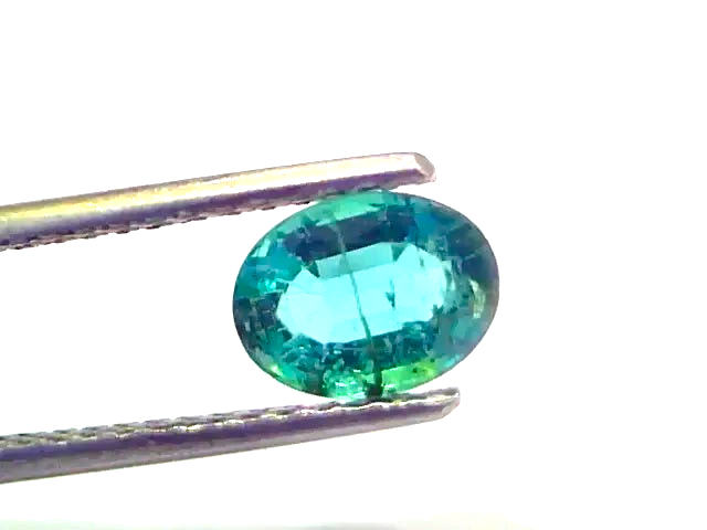 1.30 Ct GII Certified Untreated Natural Zambian Emerald Gemstone AAAAA - Venus Gems