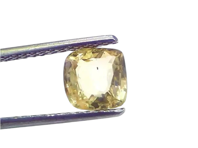 1.90 Ct Certified Unheated Untreated Natural Ceylon Yellow Sapphire - Venus Gems