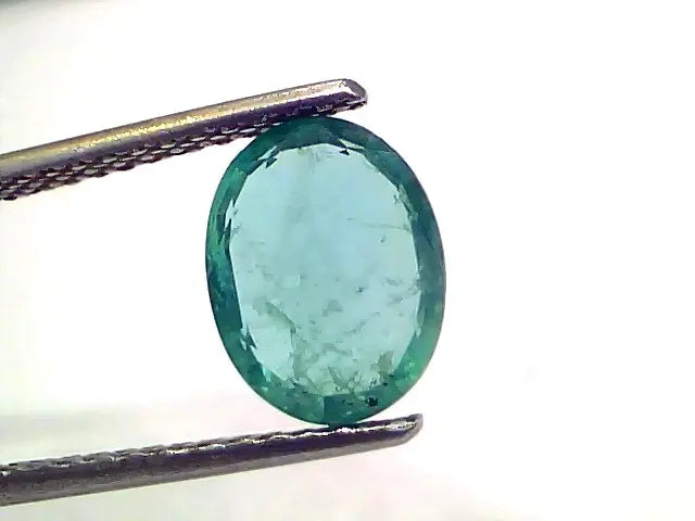 2.00 Ct GII Certified Untreated Natural Zambian Emerald Gemstone