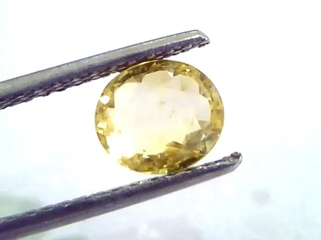 2.00 Ct Unheated Untreated Natural Ceylon Yellow Sapphire/Pukhraj