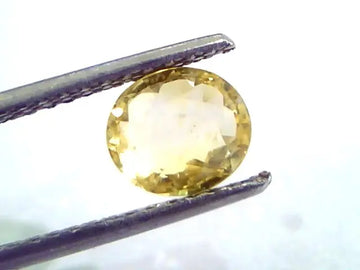 2.00 Ct Unheated Untreated Natural Ceylon Yellow Sapphire/Pukhraj