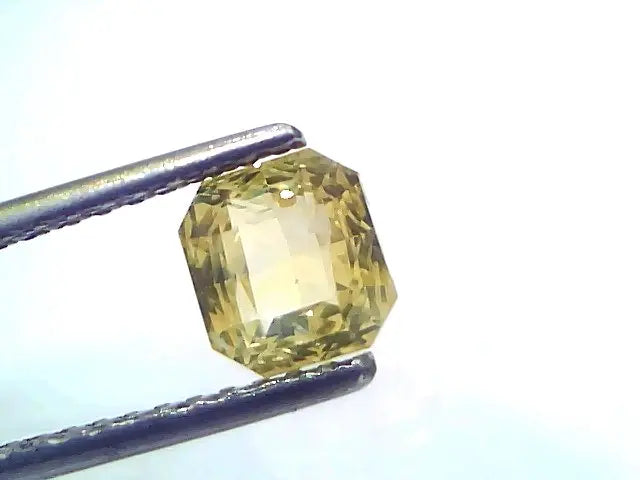 2.00 Ct Certified Unheated Untreated Natural Ceylon Yellow Sapphire Gems