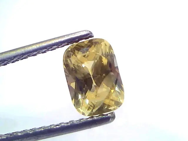 2.00 Ct Certified Unheated Untreated Natural Ceylon Yellow Sapphire Gems