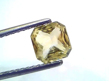 2.00 Ct Certified Unheated Untreated Natural Ceylon Yellow Sapphire Gems