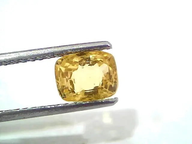 2.00 Ct Certified Unheated Untreated Natural Ceylon Yellow Sapphire Gems