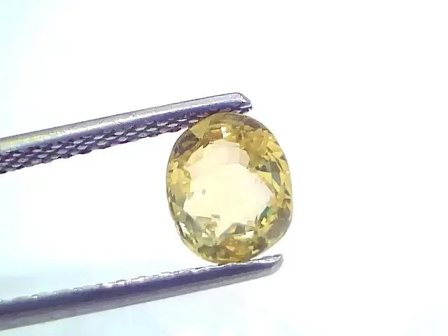 2.03 Ct Certified Unheated Untreated Natural Ceylon Yellow Sapphire - Venus Gems
