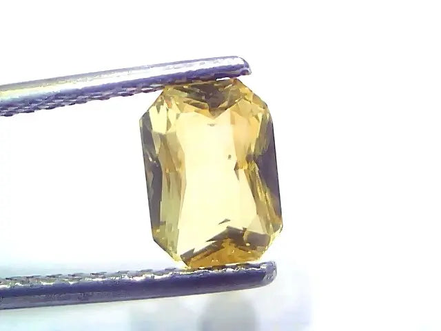 2.00 Ct GII Certified Unheated Untreated Natural Ceylon Yellow Sapphire AAA