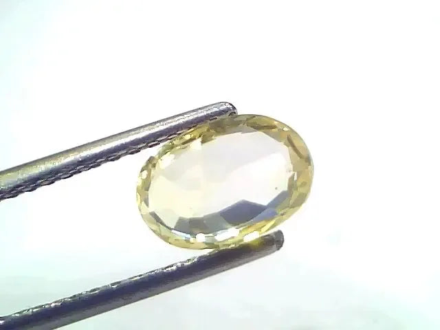 2.03 Ct Certified Unheated Untreated Natural Ceylon Yellow Sapphire - Venus Gems