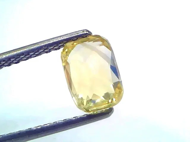 2.00 Ct Certified Unheated Untreated Natural Ceylon Yellow Sapphire Gems