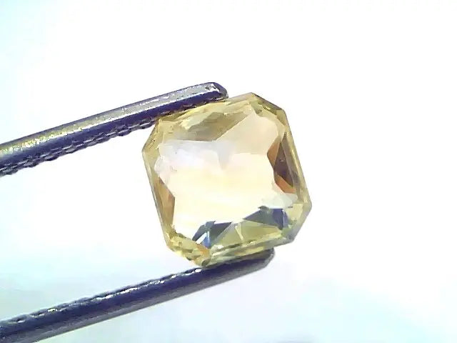 2.00 Ct Certified Unheated Untreated Natural Ceylon Yellow Sapphire Gems