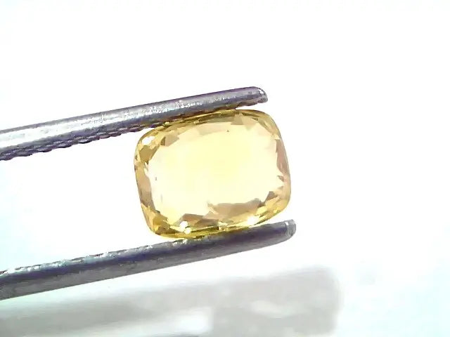 2.00 Ct Certified Unheated Untreated Natural Ceylon Yellow Sapphire Gems