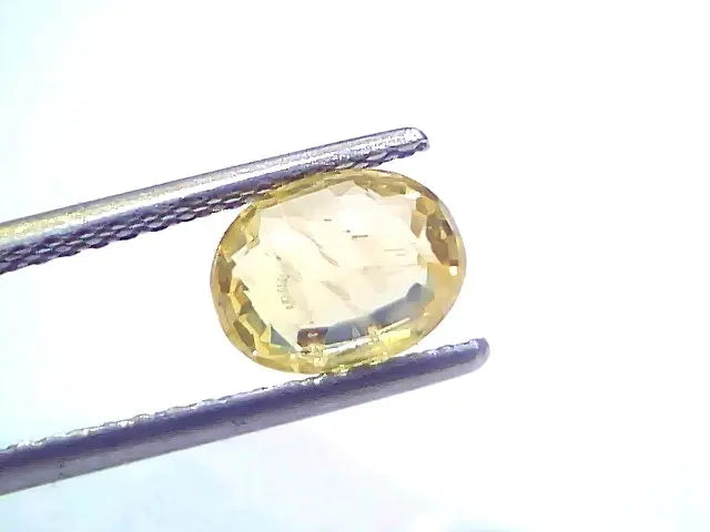 2.04 Ct Certified Unheated Untreated Natural Ceylon Yellow Sapphire