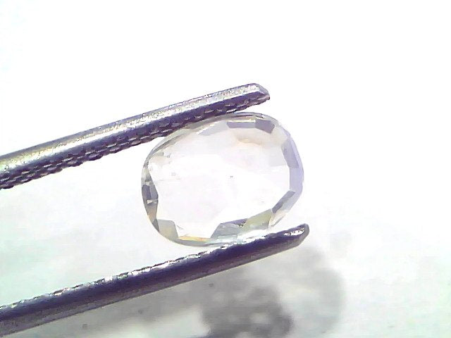 2.00 Ct Certified Unheated Untreated Natural Ceylon White Sapphire