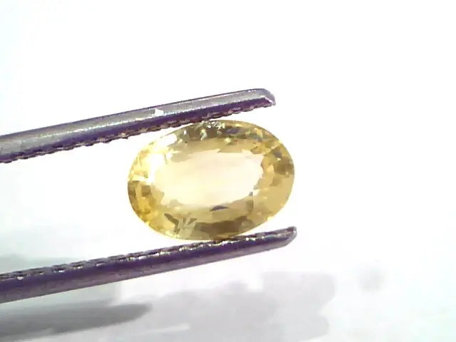 2.12 Ct Unheated Untreated Natural Ceylon Yellow Sapphire Pukhraj