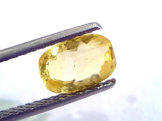 2.02 Ct Unheated Untreated Natural Ceylon Yellow Sapphire/Pukhraj