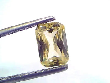 2.01 Ct Certified Unheated Untreated Natural Ceylon Yellow Sapphire Gems