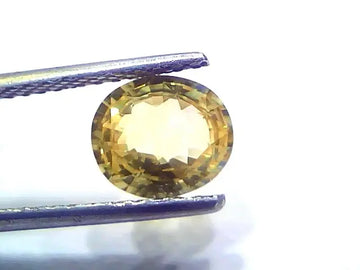 2.01 Ct Certified Unheated Untreated Natural Ceylon Yellow Sapphire
