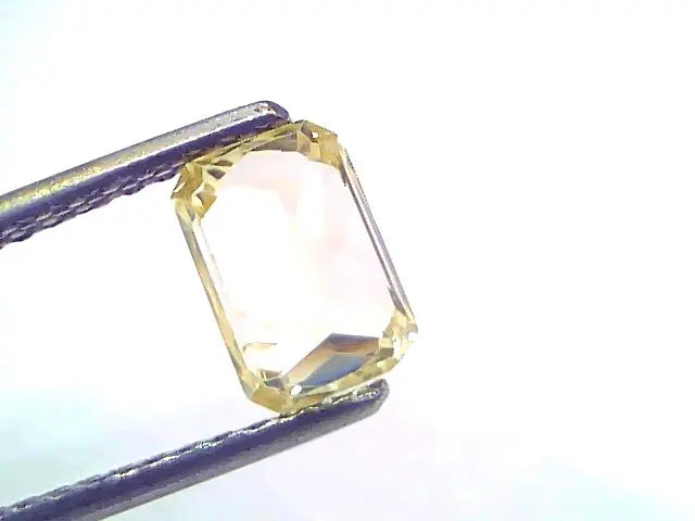2.01 Ct Certified Unheated Untreated Natural Ceylon Yellow Sapphire Gems