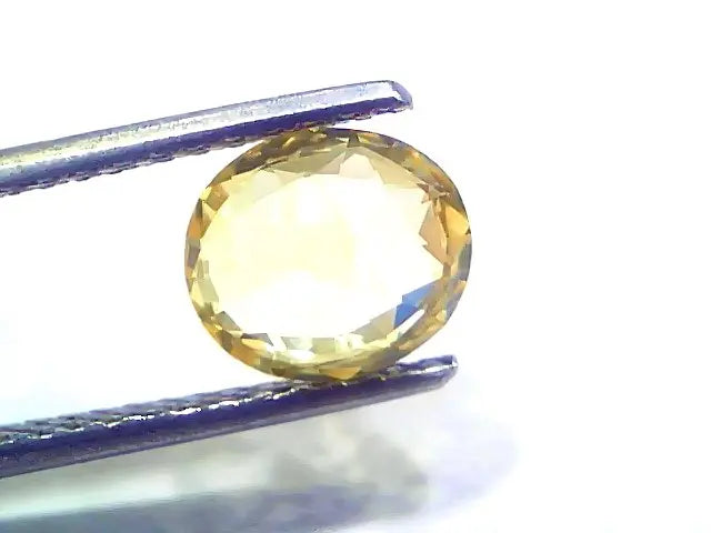 2.01 Ct Certified Unheated Untreated Natural Ceylon Yellow Sapphire