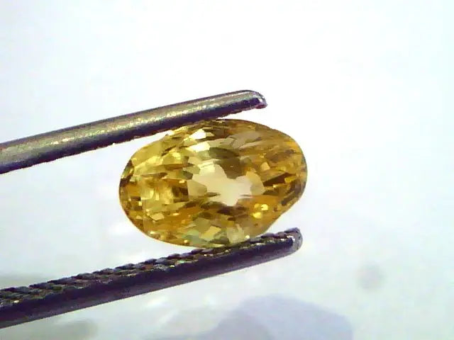 2.00 Ct Unheated Untreated Natural Ceylon Yellow Sapphire AAA