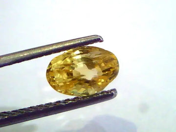 2.00 Ct Unheated Untreated Natural Ceylon Yellow Sapphire AAA