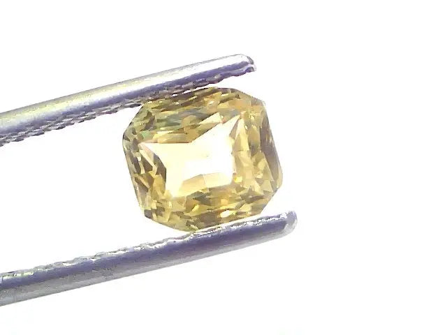 2.02 Ct GII Certified Unheated Untreated Natural Ceylon Yellow Sapphire AA