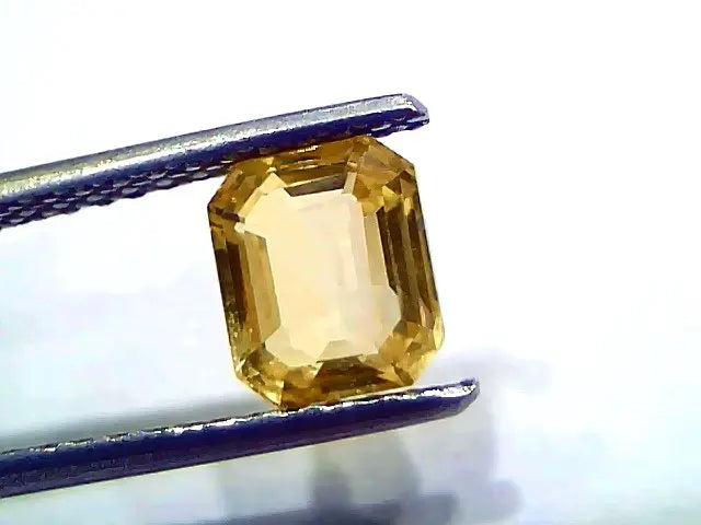 2.02 Ct GII Certified Unheated Untreated Natural Ceylon Yellow Sapphire AAAA