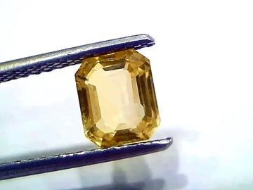 2.02 Ct GII Certified Unheated Untreated Natural Ceylon Yellow Sapphire AAAA
