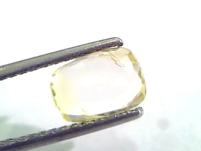 2.04 Ct Unheated Untreated Natural Ceylon Yellow Sapphire/Pukhraj