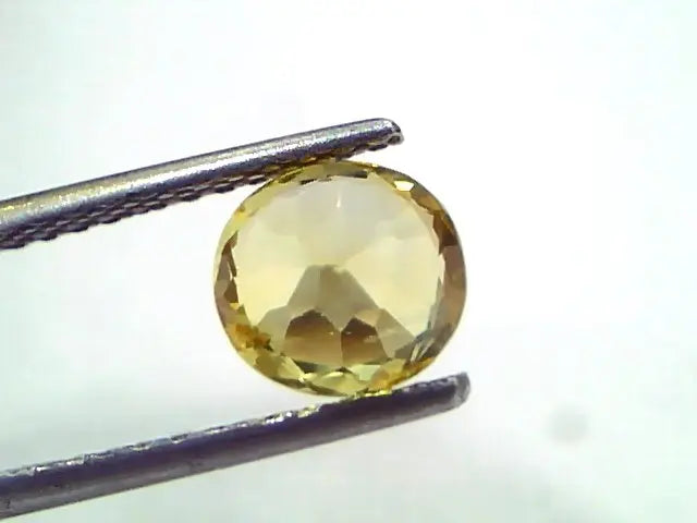 2.02 Ct Unheated Untreated Natural Ceylon Yellow Sapphire Pukhraj AAA