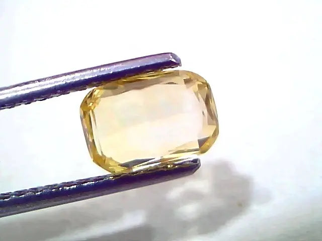 2.02 Ct IGI Certified Unheated Untreated Natural Ceylon Yellow Sapphire