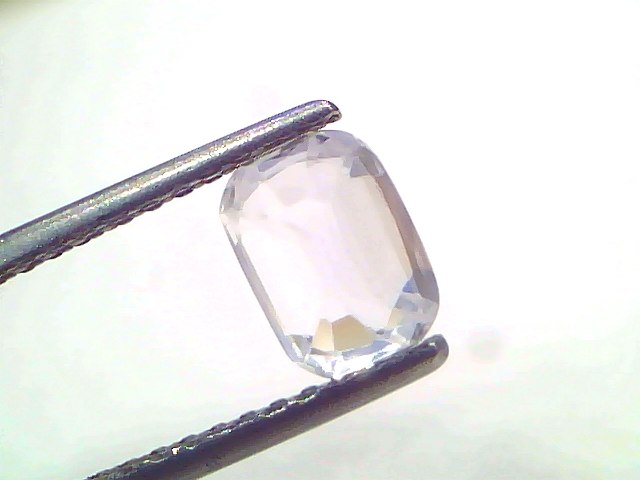 2.02 Ct Certified Unheated Natural Ceylon White Sapphire, Safed Pukhraj