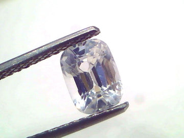 2.02 Ct Certified Unheated Natural Ceylon White Sapphire, Safed Pukhraj